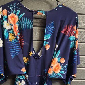 Express Blue Floral Romper